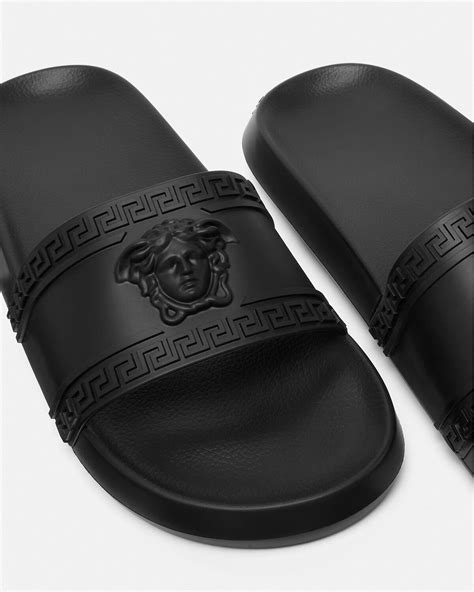 black versace sliders|versace slides cheap.